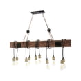 thumbnail image 1 of ZhdnBhnos Retro Ceiling Light Wood Beam Lamp Industrial Pendant Light Rustic Chandelier Lighting Fixture, 1 of 24