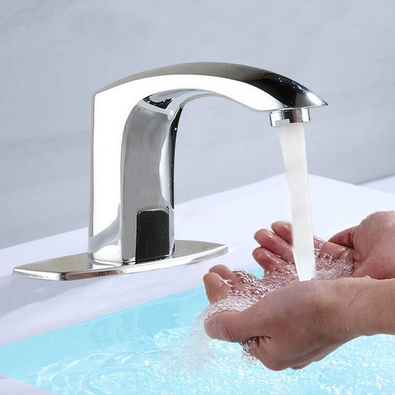 ZhdnBhnos Touchless Bathroom Sink Faucet Automatic Sensor Hands Free