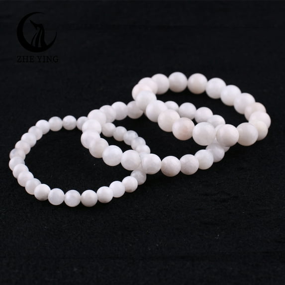 Zhe Ying Natural Labradorite Beads Bracelet Healing Energy Gemstone Stretch Men Women Bracelets Surprise Jewelry Gift