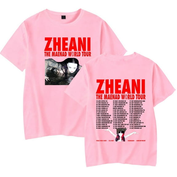 Zheani The Maenad World Tour T-Shirts Merch Women Clothes Trend Casual Short Sleeve Top