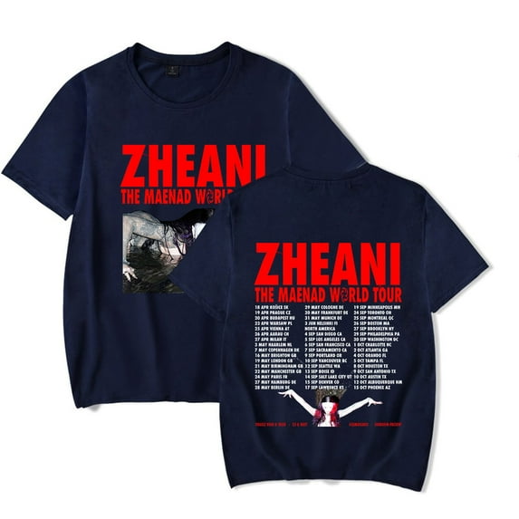 Zheani The Maenad World Tour T-Shirts Merch Women Clothes Trend Casual Short Sleeve Top
