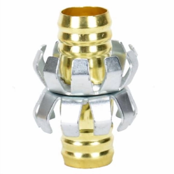 Zhejiang 30071-3 3/4" Brass Clincher Garden Hose Mender Repair Coupling - Quantity of 50