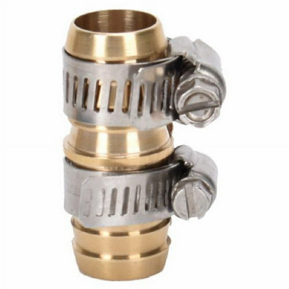 Zhejiang 30077-3 3/4" Inch Brass Garden Hose Repair Mender With Stainless Steel Clamp - Quantity of 30