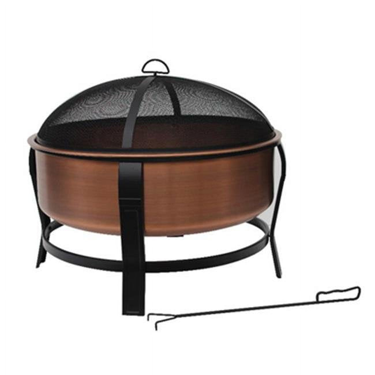 30" Copper and Black Free-Standing Fire Pit
