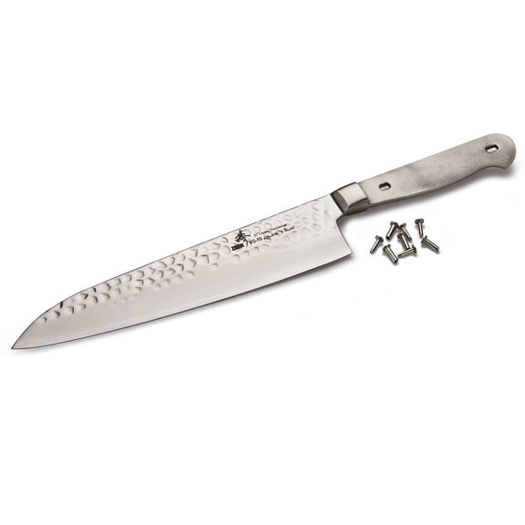 Zhen Hammered Surface Damascus Chef's Knife Blank, 7-3/4" L X 5/64" T (196Mm X 1.8Mm