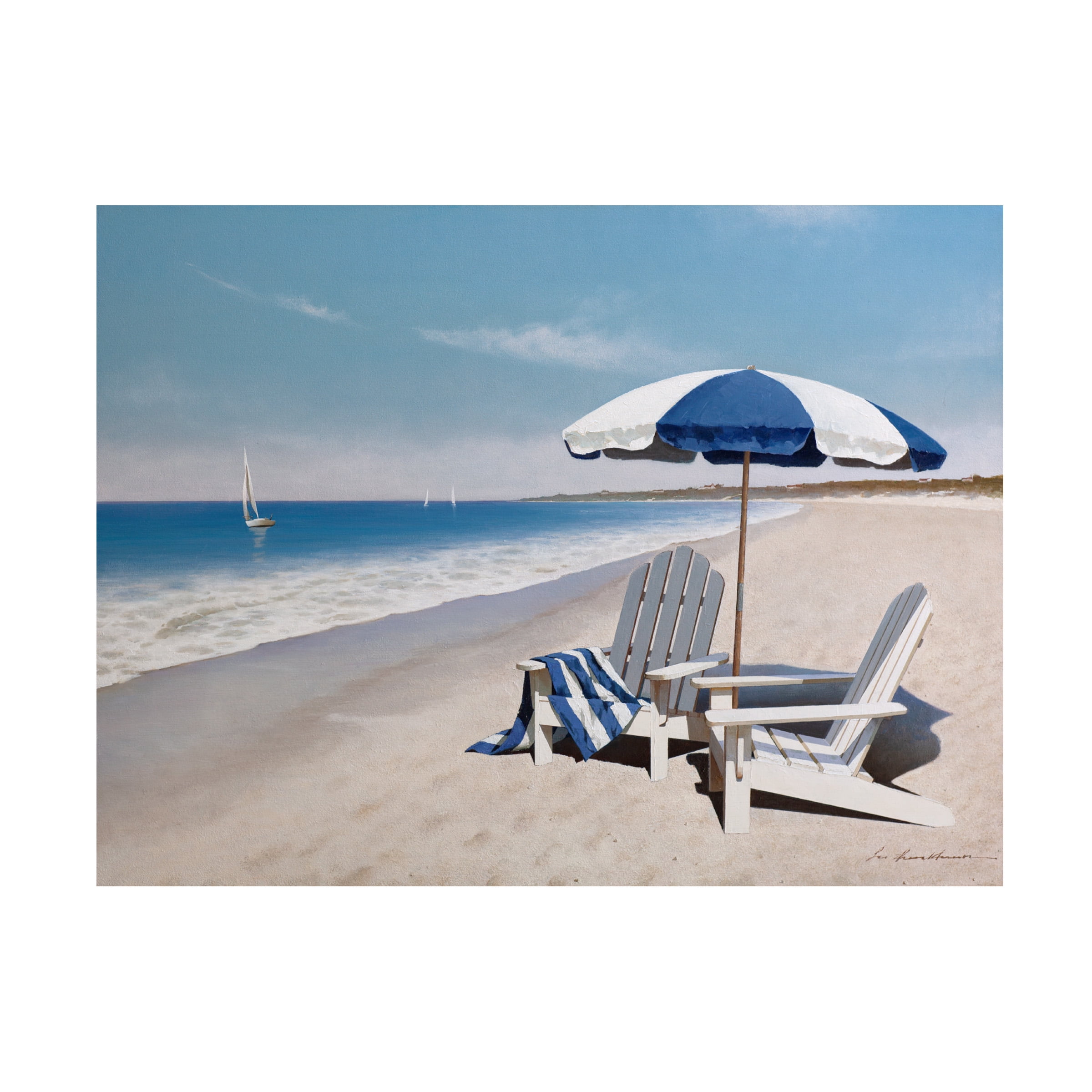 Zhen Huan Lu 'Beach Bum' Canvas Art