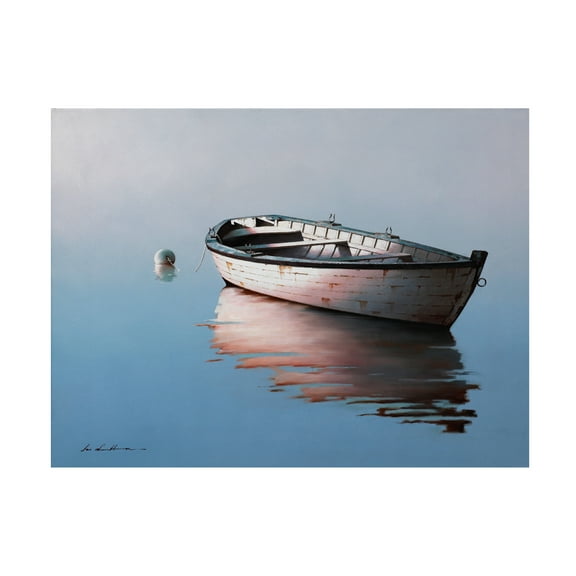 Zhen Huan Lu 'Lonely Boat 2017' Canvas Art