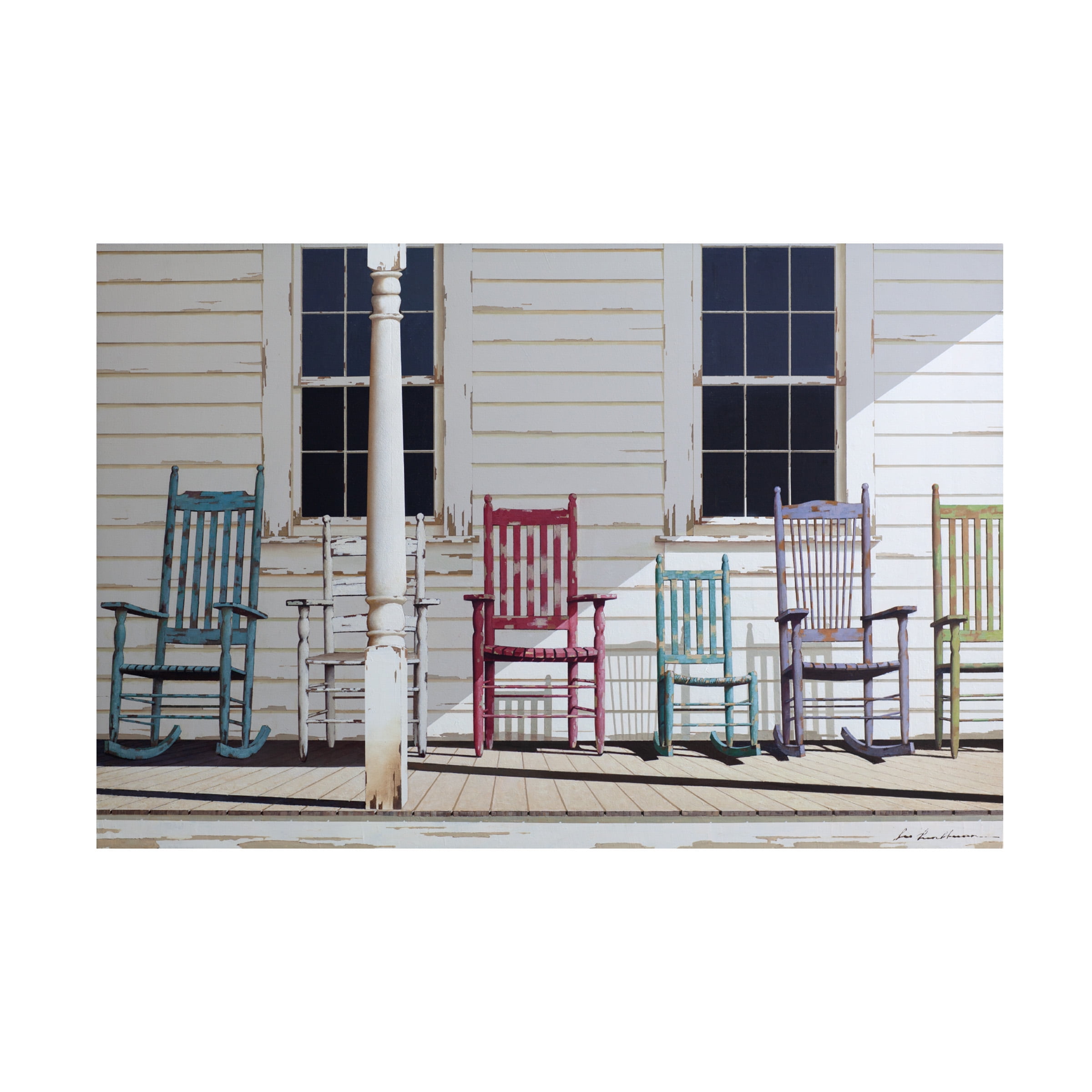 Zhen Huan Lu 'Rocking Chair Family' Canvas Art