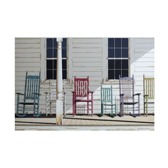 Zhen Huan Lu 'Rocking Chair Family' Canvas Art