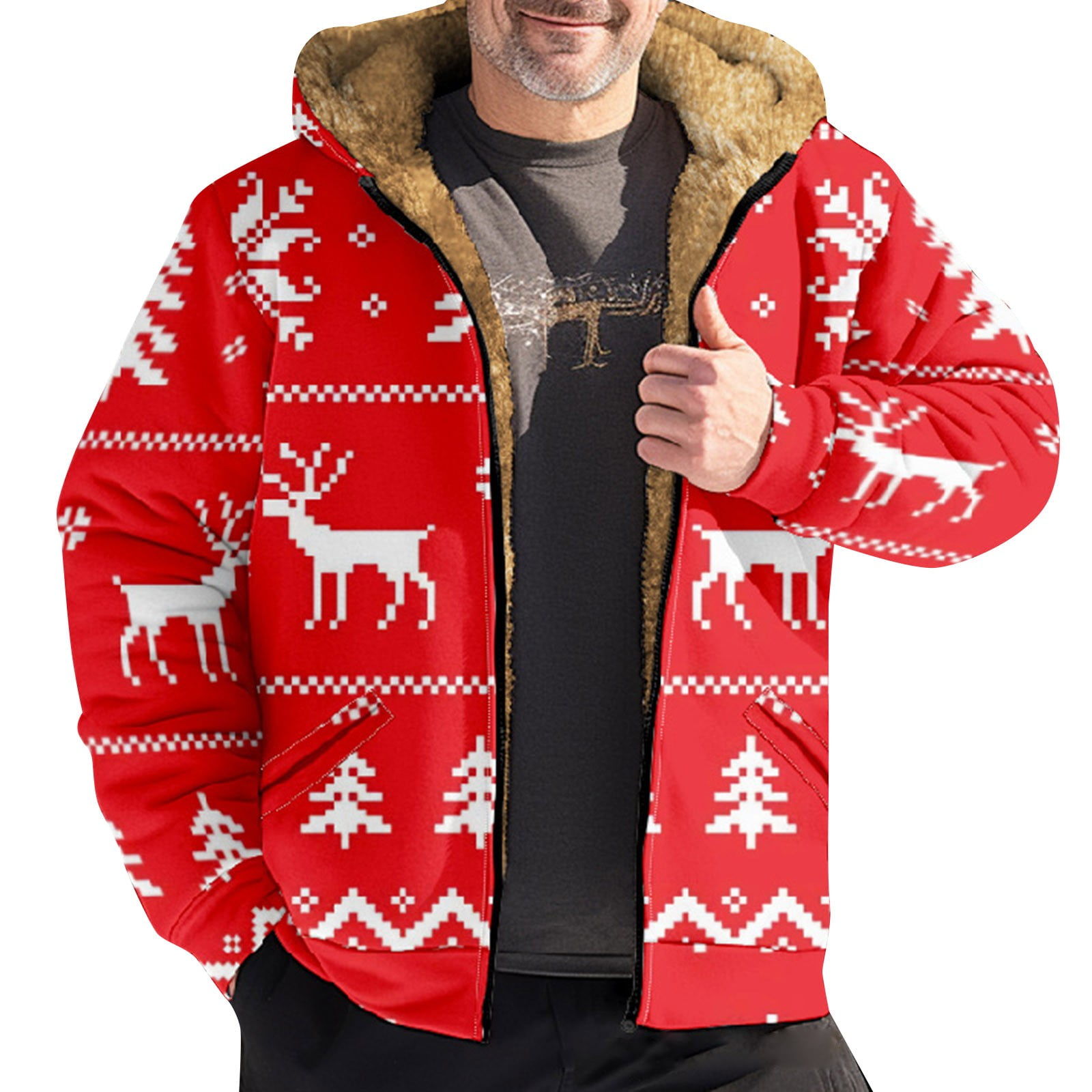 Mens hooded christmas sweater online