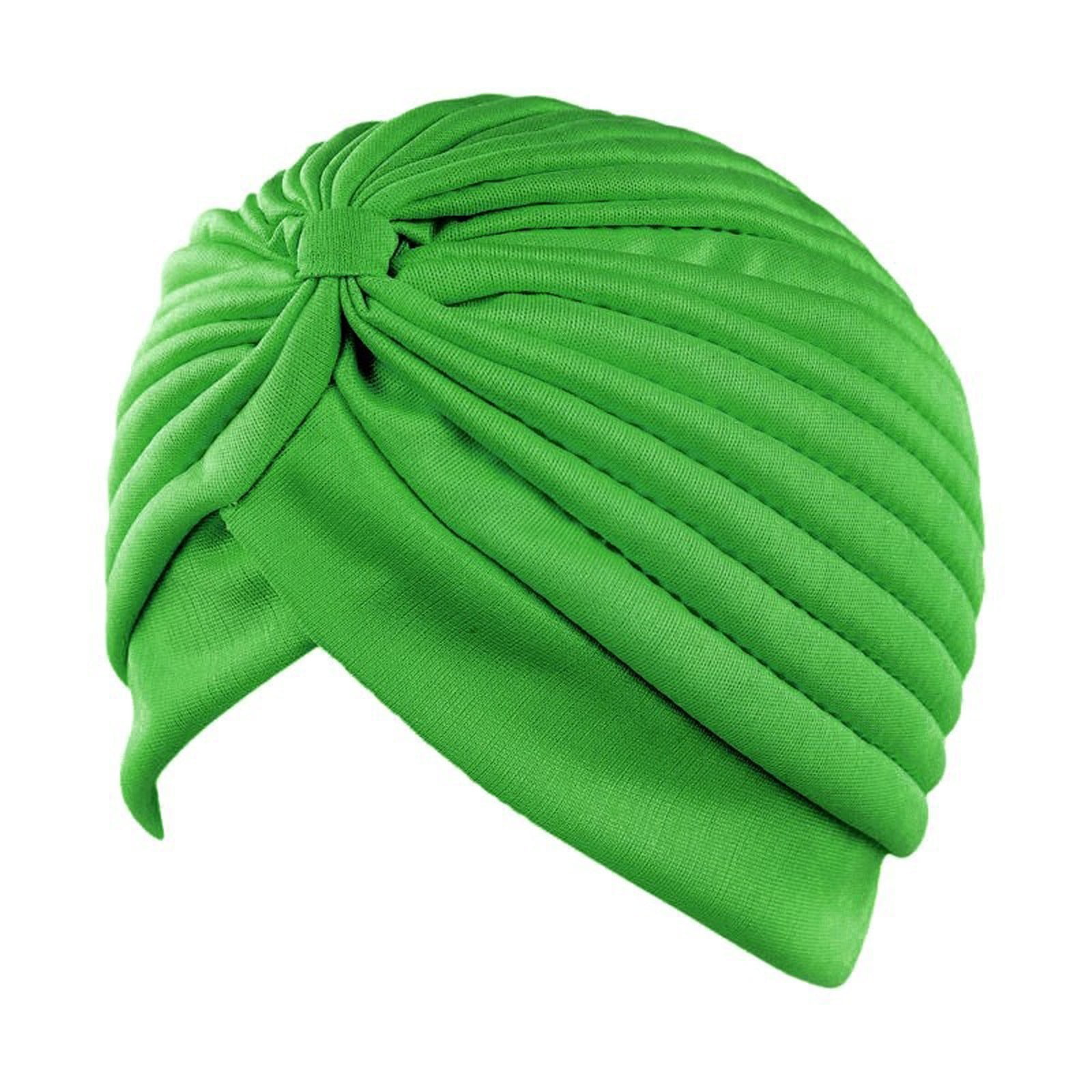 Chemo Headwrap Scarf Beanie - Stretch Knot Front Turban For Women, Olive Green, Size 3-4 - View #4