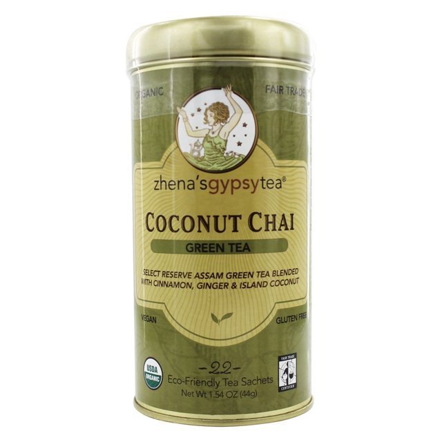 Zhena's Gypsy Tea Green Tea Coconut Chai 22 Tea Bags