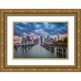 thumbnail image 1 of Zheng, Michael 14x11 Gold Ornate Wood Framed with Double Matting Museum Art Print Titled - Manhattan, 1 of 4