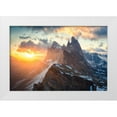 thumbnail image 1 of Zheng, Michael 14x11 White Modern Wood Framed Museum Art Print Titled - Sunrise at Seceda, 1 of 4