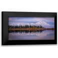 thumbnail image 1 of Zheng, Michael 14x9 Black Modern Framed Museum Art Print Titled - Denali Reflection, 1 of 5