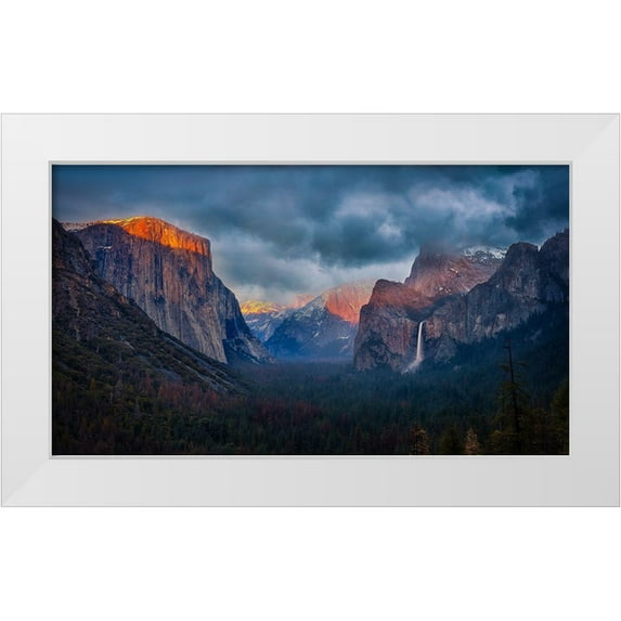 Zheng, Michael 18x12 White Modern Wood Framed Museum Art Print Titled - The Yin And Yang Of Yosemite