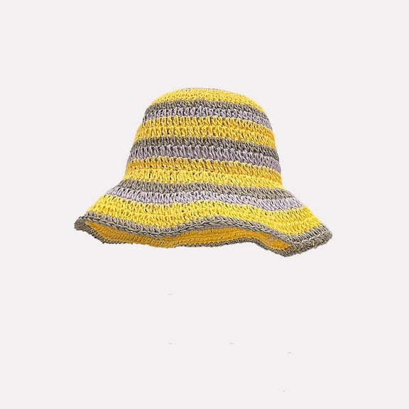 Zhengsping Foldable Straw Woven Sun Hat For Women, Summer Straw Hat For Beach Tourism, Vacation, Beach Sun Hat, Breathable Large Brimmed Hat