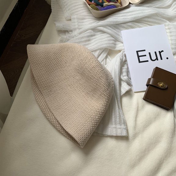 Zhengsping Spring And Summer Thin Linen Breathable Water Bucket Hat Sunshade And Sunscreen Paper Grass Knitted Hollow Bowl Hat Green Fisherman Hat Female