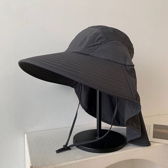 Zhengsping UV Resistant Sunshade Hat For Women's Summer Outdoor Mountaineering And Fishing, Large Brimmed Hat For Cycling, Face Protection And Neck Protection, Sun Hat