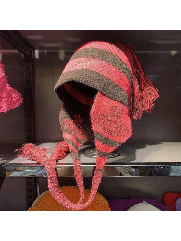 Zhenyi Manga: Empress Dowager Saturn Hat, Female Tassel Show Face, Small Ear Protection, Knitted Woolen Lei Feng Hat, Warm In Autumn And Winter