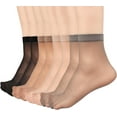 thumbnail image 1 of Zhengup 12 Pairs Womens Sheer Ankle Socks Nude Stocking Summer Ultra Thin Cool See Through Silk Socks for Women, 1 of 7