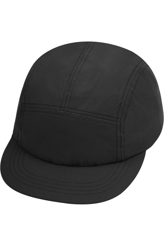 5 Panel Short Brim Baseball Cap Casual Trucker Hat Flat Bill Sport Cap Solid Color Umpire Dad Hats Fitted Caps