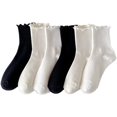 thumbnail image 1 of Zhengup 6 Pairs Cute Ruffle Socks for Women, Lace Ruffles Ankle Casual Sock, Breathable Frilly Socks, Y2K Preppy Socks, 1 of 7