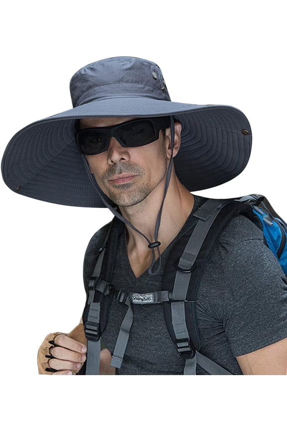 6" Super Wide Brim Sun Hats, Men and Women Bucket Hat for Fishing Hiking Garden Lawn Work Safari Camping Outdoor