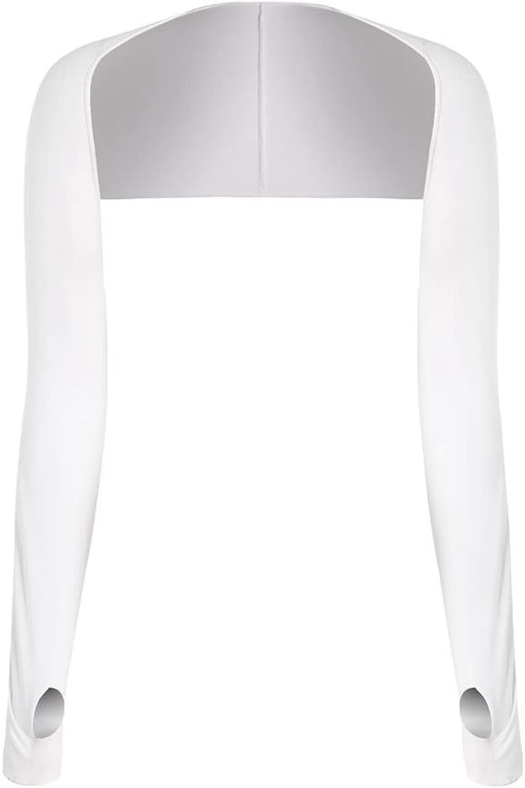 Anti-UV Cooling Shawl Arm Sleeves Sun Protection Sleeve Shawl Cooler Shrug with Finger Hole for Golf Outdoor Sports