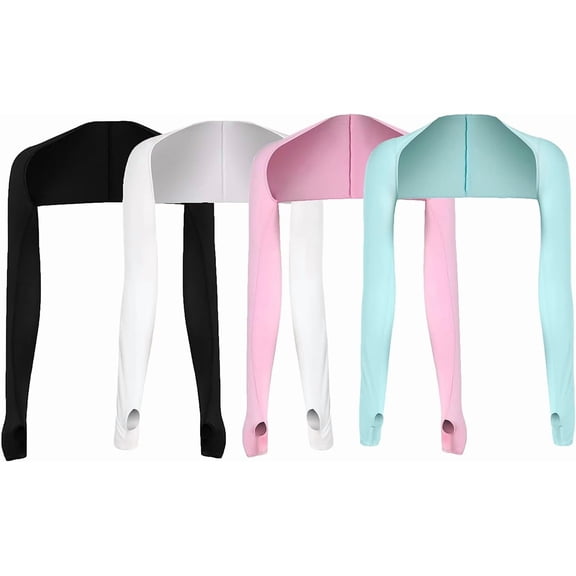 Zhengup Anti-UV Cooling Shawl Arm Sleeves Sun Protection Sleeve Shawl Cooler Shrug with Finger Hole for Golf Outdoor Sports