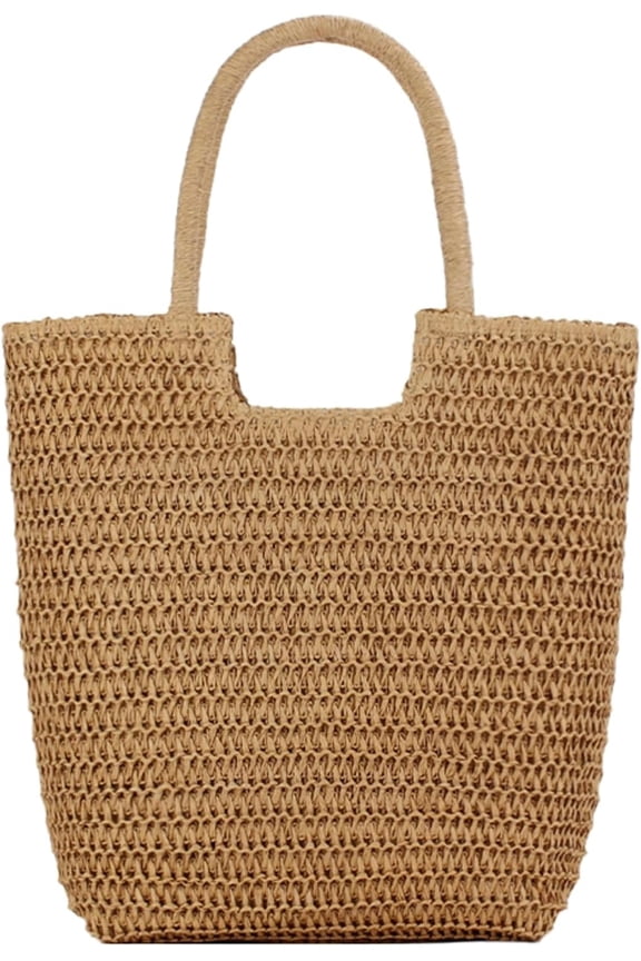 Beach Bag Women Straw Tote Raffia Purse Woven Summer Shoulder Handbag Boho Crochet Travel Vacation