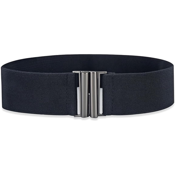 Zhengup Black Elastic Cinch Belt Vintage Stretchy Waist Belt for Women Fashion
