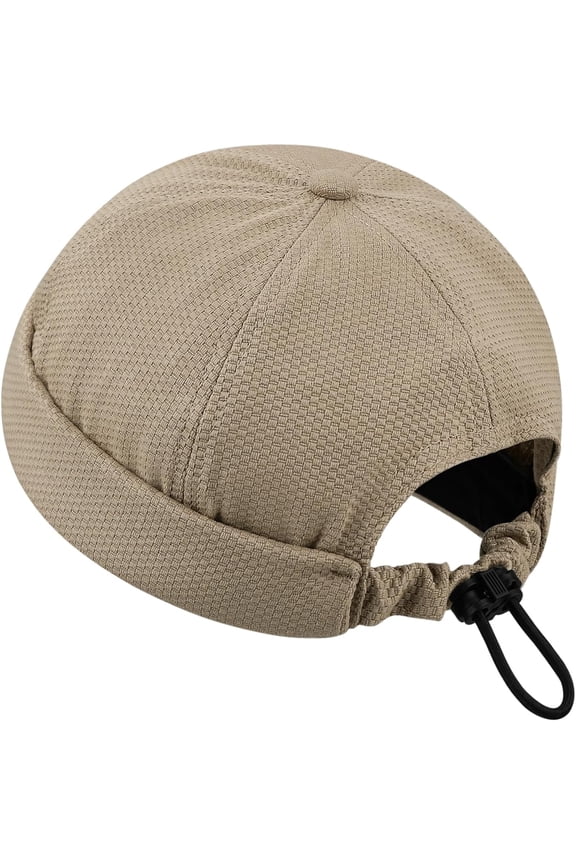 Breathable Docker Beanie Cap Brimless Sailor Fisherman Leon Hat Adjustable Landlord Hat Skullcap Running Summer Cap