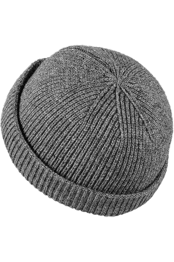Brimless Docker Hat Winter Knitted Beanie Watch Cap Rolled Cuff Harbour Hats Sailor Fisherman Leon Hat Landlord Hat