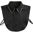 thumbnail image 1 of Zhengup Chiffon Detachable Fake Collar,Half Shirt Blouse Dickey Collar Faux False Collar Elegant for Women Girls, 1 of 5