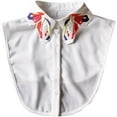 thumbnail image 1 of Zhengup Chiffon Detachable Fake Collar,Half Shirt Blouse Dickey Collar Faux False Collar Elegant for Women Girls, 1 of 7