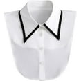 thumbnail image 1 of Zhengup Chiffon Detachable Fake Collar,Half Shirt Blouse Dickey Collar Faux False Collar Elegant for Women Girls, 1 of 9