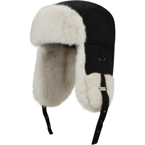 Zhengup Cold Weather Eskimo Hats Trapper Hat Winter Thick Furry Ushanka Russian Hat Windproof Ski Trooper Hat with Ear Flap