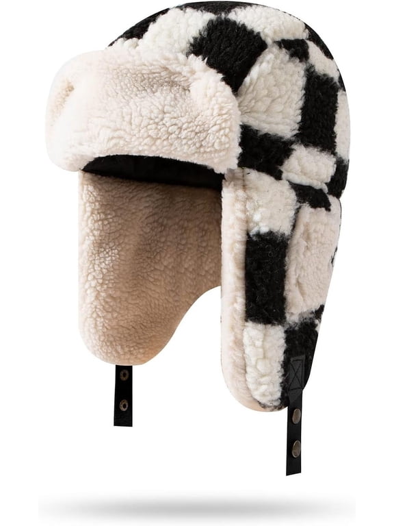 Cold Weather Eskimo Hats Trooper Trapper Hat Warm Winter Hats for Men Russian Ushanka Hat Aviator Cap with Ear Flap