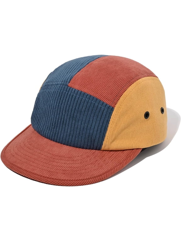 Corduroy 5 Panel Hat Casual Color Matching Baseball Caps Dad Hats Vintage Flat Bill Cap Hip Hop Trucker Snapback Hats