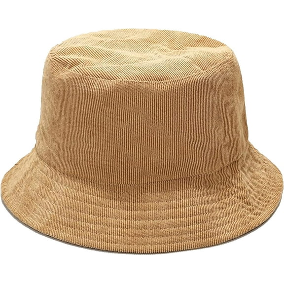 Zhengup Corduroy Bucket Hat for Women Men Reversible Sun Hat Fishing Hat for Travel Outdoor