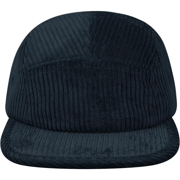 Zhengup Corduroy Flat Brim Baseball Cap Solid Color 5 Panel Caps Trendy Trucker Hat for Men Women Adjustable Snapback Hat