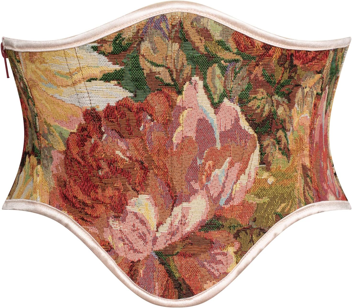 Zhengup Corset Belt for Women Floral Lace Up Boned Underbust  display picture 1