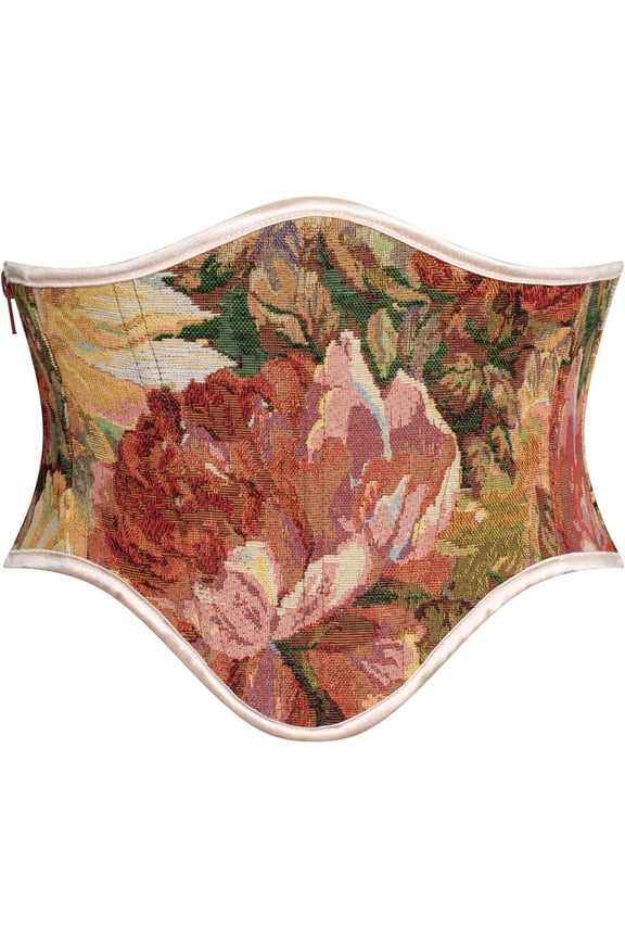 Corset Belt for Women Floral Lace Up Boned Underbust Corset Waist Belts