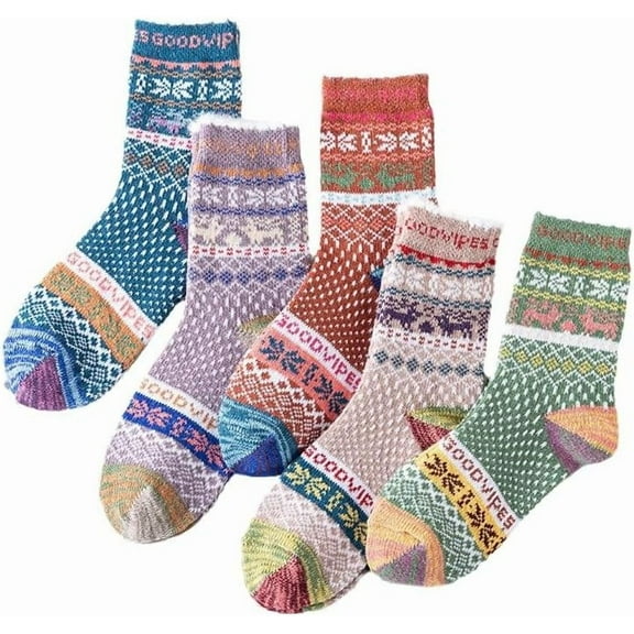 Zhengup Cottagecore Wool Socks for Women Vintage Aesthetic Thick Winter Knitted Socks Cute Coquette Ankle Fuzzy Socks