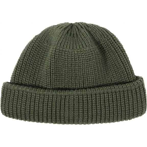 Zhengup Daily Skull Cap Knit Beanie Hat Soft Warm Acrylic Winter Hats Trawler Toboggan Cap Roll-up Edge Swag Fisherman Ski Cap
