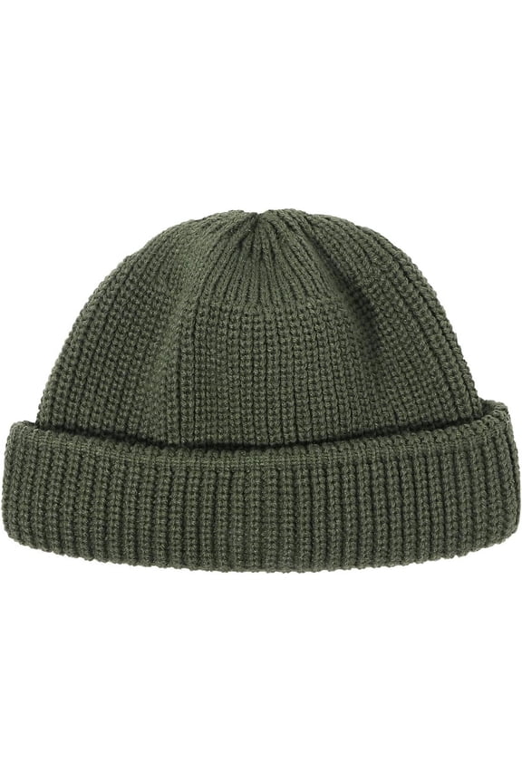 Daily Skull Cap Knit Beanie Hat Soft Warm Acrylic Winter Hats Trawler Toboggan Cap Roll-up Edge Swag Fisherman Ski Cap