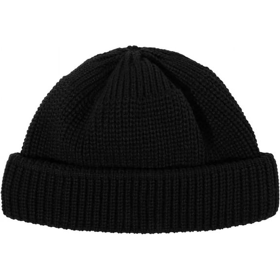 Zhengup Daily Skull Cap Knit Beanie Hat Soft Warm Acrylic Winter Hats Trawler Toboggan Cap Roll-up Edge Swag Fisherman Ski Cap