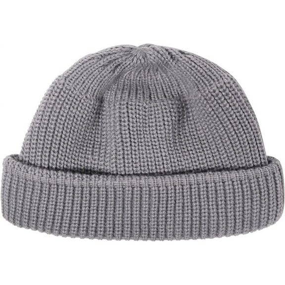 Zhengup Daily Skull Cap Knit Beanie Hat Soft Warm Acrylic Winter Hats Trawler Toboggan Cap Roll-up Edge Swag Fisherman Ski Cap
