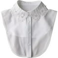 thumbnail image 1 of Zhengup Elegant Pearl Detachable Fake Collar Half Shirt Blouse Dickey Collar Faux False Collar Elegant for Women Girls, 1 of 6